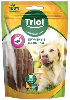 Лакомство Triol для собак палочки крученые с уткой 70 гр (1 шт)