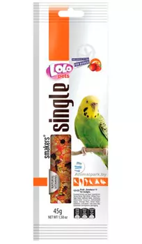 Lolo Pets Smakers Weekend Style лакомство для волнистых попугаев фруктовое (45 гр)