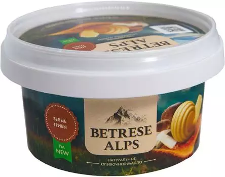Масло сливочное Betrese Alps Ароматное с белыми грибами 110г