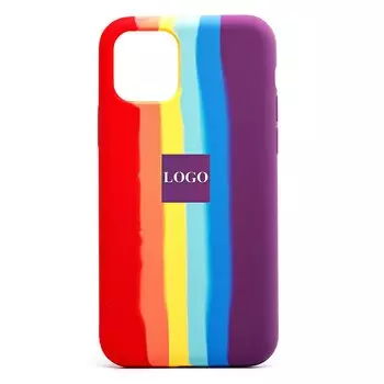 Чехол-накладка ORG для смартфона Apple iPhone 11 Pro, soft-touch, rainbow (122120)