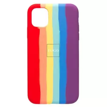 Чехол-накладка ORG для смартфона Apple iPhone 11, soft-touch, rainbow (122121)
