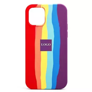 Чехол-накладка ORG для смартфона Apple iPhone 12/12 Pro, soft-touch, rainbow (122117)