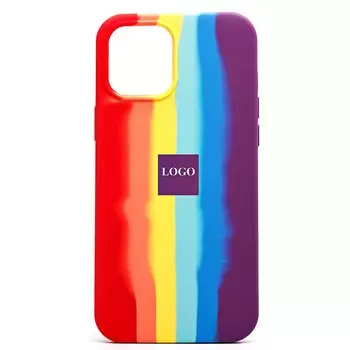 Чехол-накладка ORG для смартфона Apple iPhone 12 Pro Max, soft-touch, rainbow (122116)