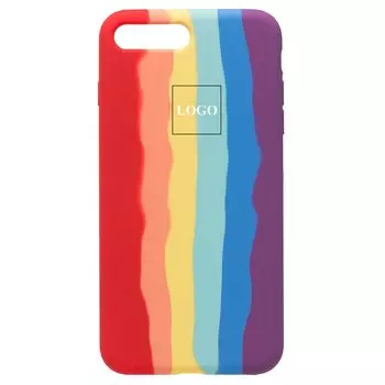 Чехол-накладка ORG для смартфона Apple iPhone 7 Plus/8 Plus, soft-touch, rainbow (122126)