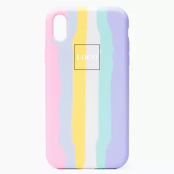 Чехол-накладка ORG для смартфона Apple iPhone XR, pink rainbow (129636)