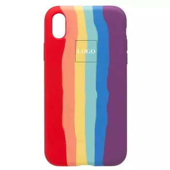 Чехол-накладка ORG для смартфона Apple iPhone XR, soft-touch, rainbow (122123)