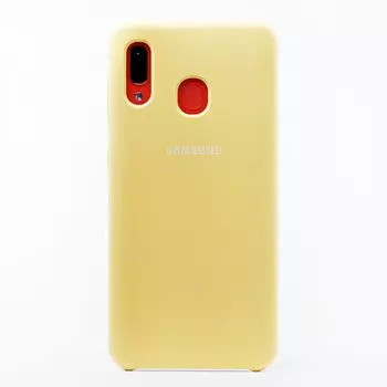 Чехол-накладка ORG для смартфона Samsung SM-A205/305 Galaxy A20/A30, soft-touch, желтый (102692)
