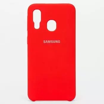 Чехол-накладка ORG для смартфона Samsung SM-A405 Galaxy A40, soft-touch, красный (102863)