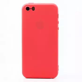 Чехол-накладка ORG Full Soft Touch для смартфона Apple iPhone 5/5s/SE, силикон, коралловый (115007)