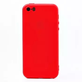 Чехол-накладка ORG Full Soft Touch для смартфона Apple iPhone 5/5s/SE, силикон, красный (115014)