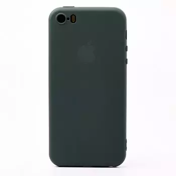 Чехол-накладка ORG Full Soft Touch для смартфона Apple iPhone 5/5s/SE, силикон, темно-зеленый (115008)
