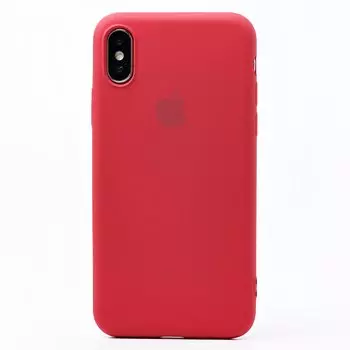 Чехол-накладка ORG Full Soft Touch для смартфона Apple iPhone X/XS, силикон, бордовый (115058)