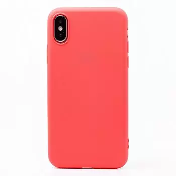 Чехол-накладка ORG Full Soft Touch для смартфона Apple iPhone X/XS, силикон, коралловый (115059)