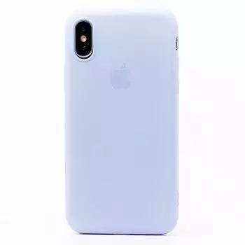 Чехол-накладка ORG Full Soft Touch для смартфона Apple iPhone X/XS, силикон, светло-синий (115063)