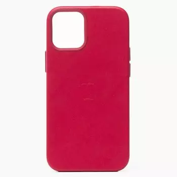 Чехол-накладка ORG MSafe для смартфона Apple iPhone 12/12 Pro, экокожа, красный (127108)