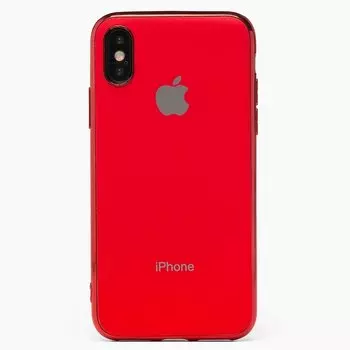 Чехол-накладка ORG SC154 матовый для смартфона Apple iPhone X/XS, силикон, красный (112983)
