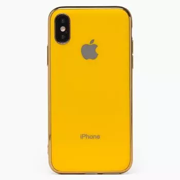 Чехол-накладка ORG SC154 матовый для смартфона Apple iPhone X/XS, силикон, желтый (112986)
