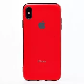 Чехол-накладка ORG SC154 матовый для смартфона Apple iPhone XS Max, силикон, красный (113001)
