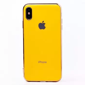 Чехол-накладка ORG SC154 матовый для смартфона Apple iPhone XS, силикон, желтый (113004)