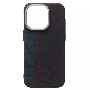 Чехол-накладка Luxo Creative PC для смартфона Apple iPhone 15 Pro, TPU, черный/синий 121 (230949)
