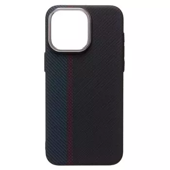 Чехол-накладка Luxo Creative PC для смартфона Apple iPhone 15 Pro Max, TPU, черный/синий 121 (230953)