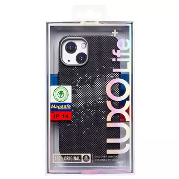 Чехол-накладка Luxo Creative PC для смартфона Apple iPhone 14, TPU, черный/серый 136 (235873)