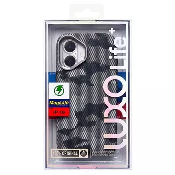 Чехол-накладка Luxo Creative PC для смартфона Apple iPhone 16, TPU, черный/серый 126 (235585)