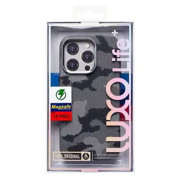 Чехол-накладка Luxo Creative PC для смартфона Apple iPhone 16 Pro, TPU, черный/серый 126 (235607)