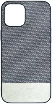 Чехол-накладка Lyambda Calypso для смартфона Apple Apple iPhone 12 Pro Max, текстиль, серый (LA03-1267-GR)