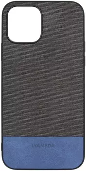 Чехол-накладка Lyambda Calypso для смартфона Apple iPhone 12/12 Pro, текстиль, черный (LA03-1261-BK)