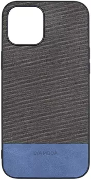 Чехол-накладка Lyambda Calypso для смартфона Apple iPhone 12 Pro Max, текстиль, черный (LA03-1267-BK)