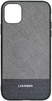 Чехол-накладка Lyambda Europa для смартфона Apple Apple iPhone 11 Pro, пластик, ткань, серый (LA05-ER-11PRO-GR)