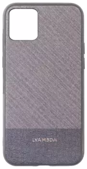 Чехол-накладка Lyambda Europa для смартфона Apple iPhone 11 Pro Max, пластик, ткань, серый (LA05-ER-11PROM-GR)