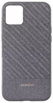 Чехол-накладка Lyambda Europa для смартфона Apple iPhone 11 Pro Max, пластик, ткань, синий (LA05-ER-11PROM-BL)