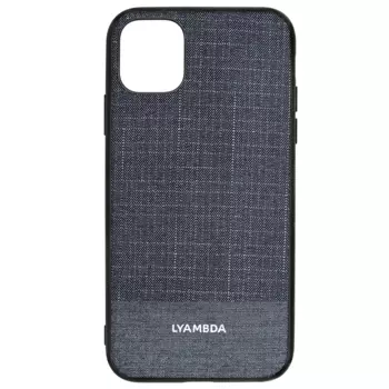 Чехол-накладка Lyambda Europa для смартфона Apple iPhone 11 Pro Max, пластик, ткань, синий (LA05-ER-11PROM-DB)