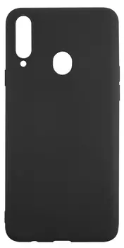 Чехол-накладка mObility софт тач для смартфона Samsung Galaxy A20s, силикон, черный (УТ000020595)
