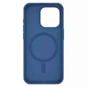 Чехол-накладка Nillkin Super Frosted Shield Pro Magnetic Case для смартфона Apple iPhone 15 Pro, пластик, силикон, синий (4020253)