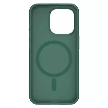 Чехол-накладка Nillkin Super Frosted Shield Pro Magnetic Case для смартфона Apple iPhone 15 Pro, пластик, силикон, темно-зеленый (4020254)