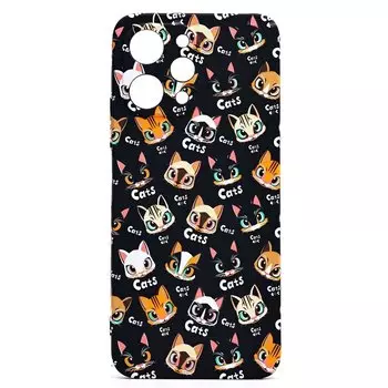Чехол-накладка Luxo Creative для смартфона Xiaomi Redmi 12 4G, силикон, черный 094 (226108)