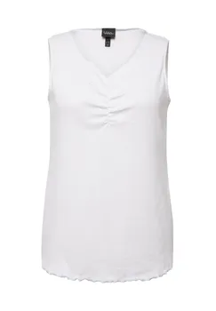 Топ CURLY HEM TANK Ulla Popken, белый
