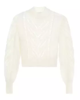 Укороченный джемпер с высоким воротником Red Valentino