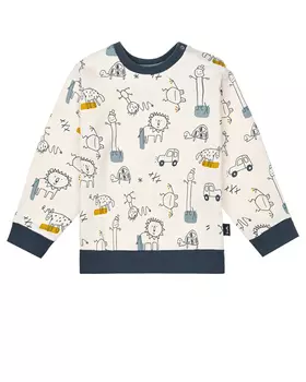 Свитшот с принтом "детские рисунки" Sanetta Kidswear