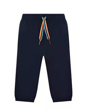 Темно-синие спортивные брюки с разноцветными завязками Paul Smith детское