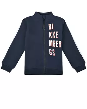 Темно-синяя спортивная куртка с крупным лого Bikkembergs детское