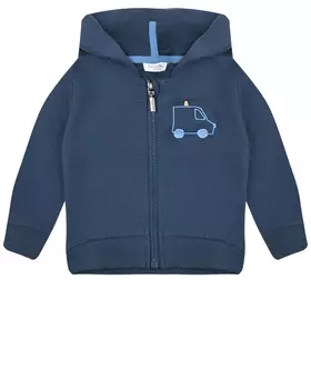 Темно-синяя спортивная куртка с вышивкой Sanetta Kidswear