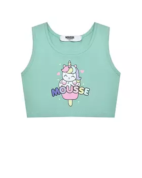 Топ, принт единорог с мороженым Mousse kids
