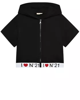 Топ с капюшоном, черный No. 21
