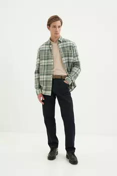 Утепленные джинсы straight fit мужские