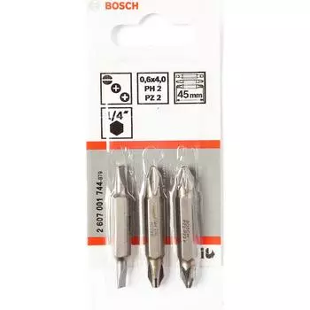 Набор бит Bosch 45мм двусторонние 3шт (744)