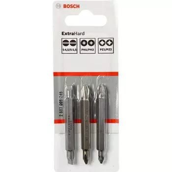 Набор бит Bosch 60мм двусторонние 3шт (745)